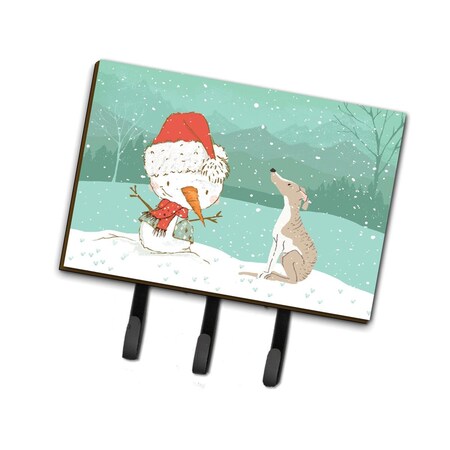 Carolines Treasures Whippet Snowman Christmas Leash or Key Holder CK2079TH68